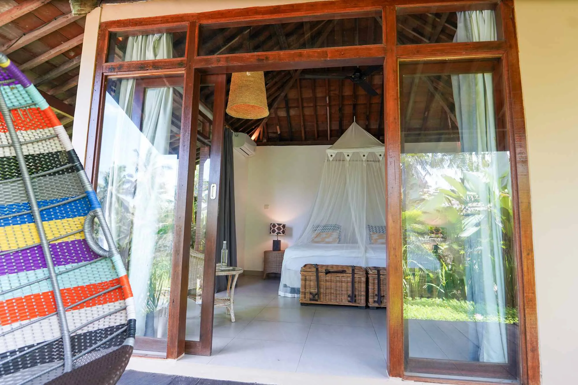 Private deck at Azadi Retreat Bali yoga teacher training